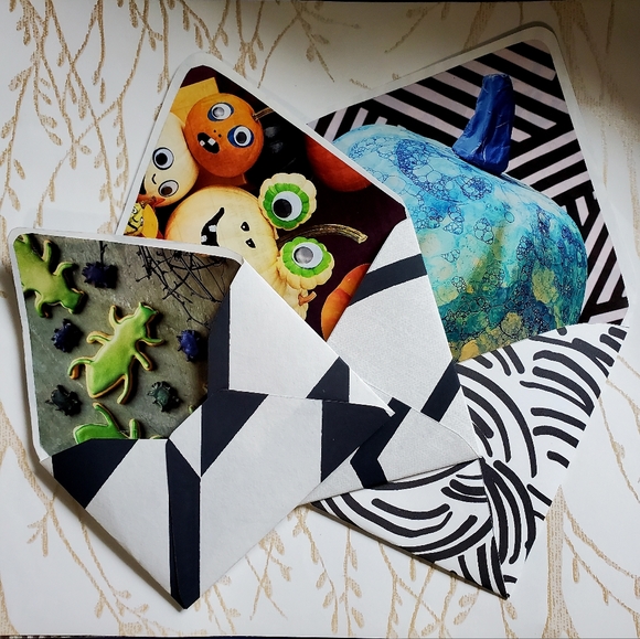 Hand Crafted Other - 🍂 HAND CRAFTED wallpaper Halloween envelopes black orange set of 3